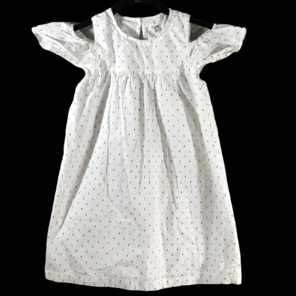Stem white cotton cold shoulder dress size 6